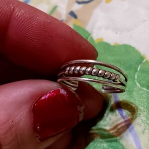 Sterling silver vintage TMA twist ring